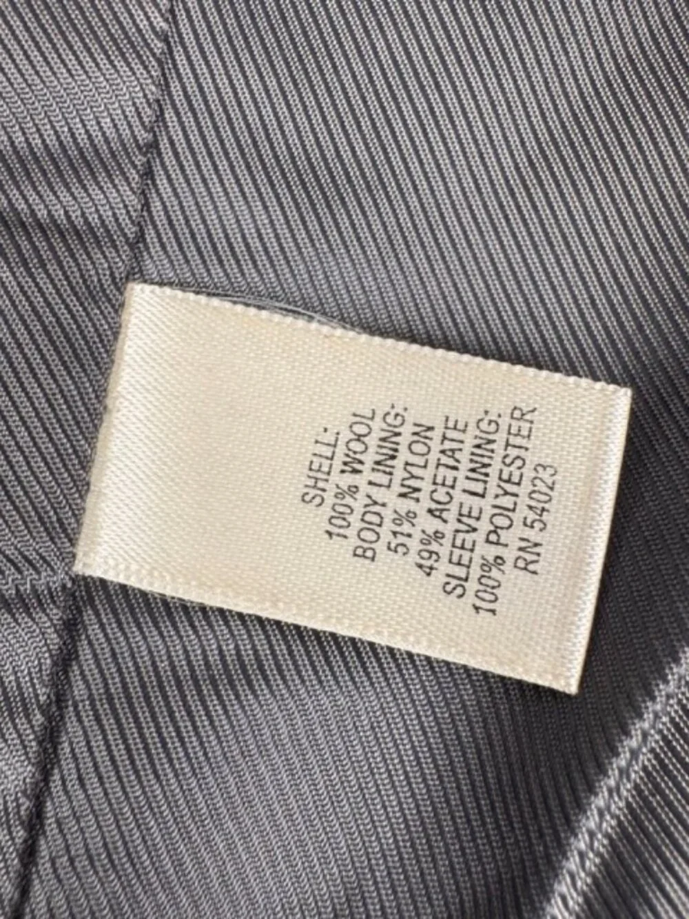 Banana Republic Men’s Wool Gray Glen Plaid Topcoat Trench Jacket Pea Coat Large
